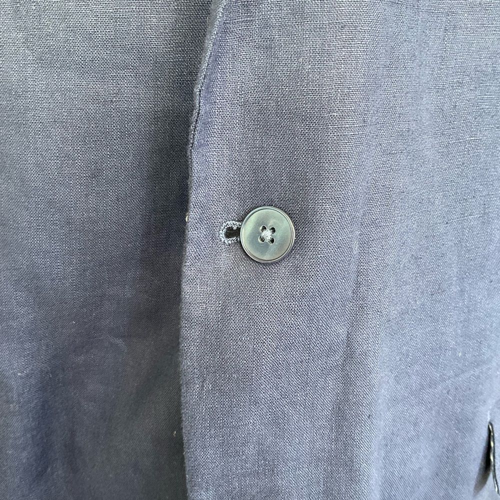 Lauren Ralph Lauren  Mens Store Blue Linen Suit Sport Coat Blazer Jacket 48L - Picture 8 of 16